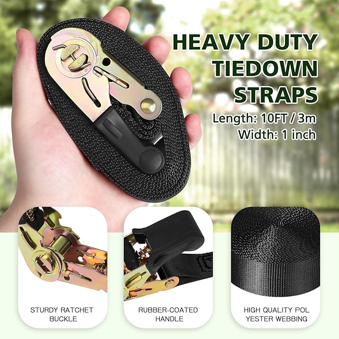 TOPNEW 20 Ninja Tree Climbing Holds for Kids Climber, Adult Climbing Rocks with 6 Ratchet Straps for Outdoor Ninja Warrior Obstacle Course Training