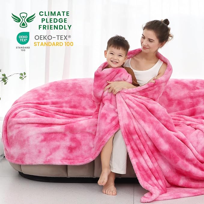 Throw Blanket for Women, Soft Cozy Fleece Blanket for Couch Bed, Warm Fluffy Decorative Blanket, Birthday Valentine’s Day Galentine’s Mothers Day for Mom Wife Girlfriend Sister