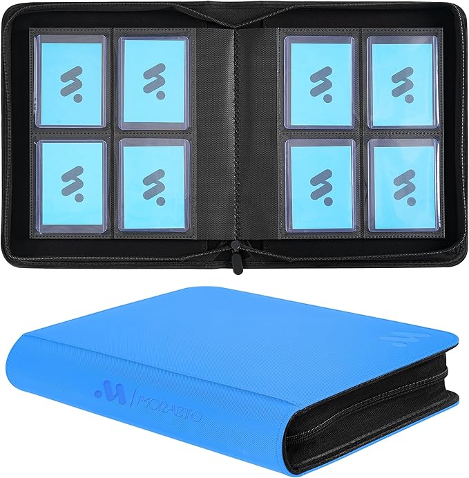 Top Loader Binder, Holds 128 Top Loaders,4 Pocket Top Loader Binders for 3" x 4" Rigid Cards,Card Album Folder for Hard Plastic Top Loaders