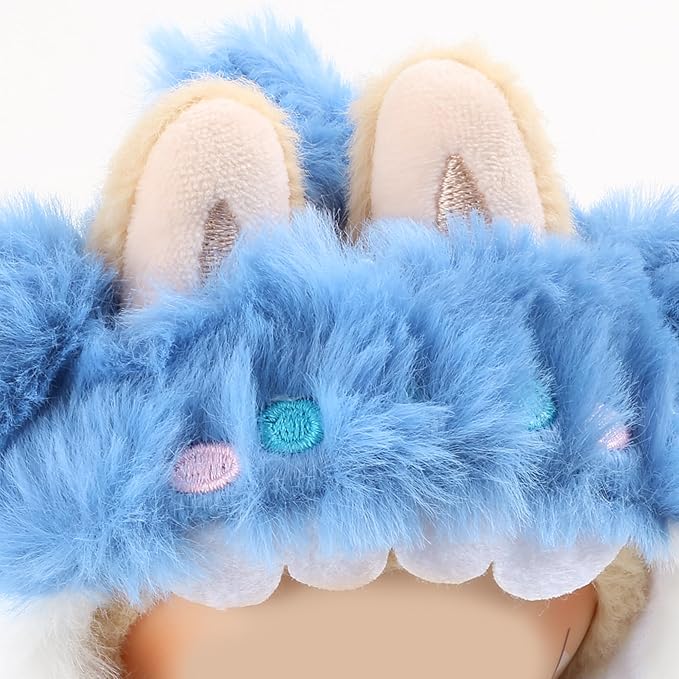 Plush Doll Clothes for Labubu - Cute Animal 17cm Doll Clothing, Premium Doll Accessories Clothes for Collectors or Display - Kawaii Dark Blue Shark Costume (No Dolls)