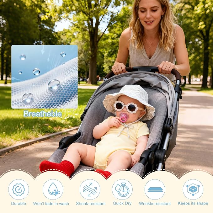 Zando UPF 50+ Wide Brim Baby Sun Hat with Sunglasses 0-12M - Sun Protection Infant Toddler Bucket Hat Adjustable for Outdoor