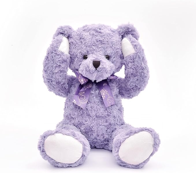 20" Posed Teddy Bear Stuffed Animal Cute Plush Toy for Girl Kids (Purple)