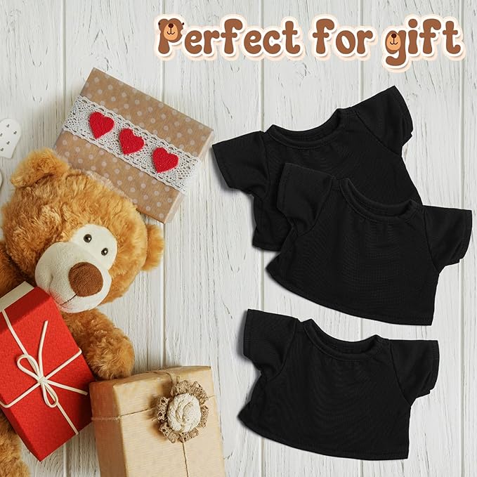 12 PCS Stuffed Bear Clothes Shirts & Tshirts - Classic Plush Bear Shirts Fit 8-12 Inches - Stuffed Animal Dolls