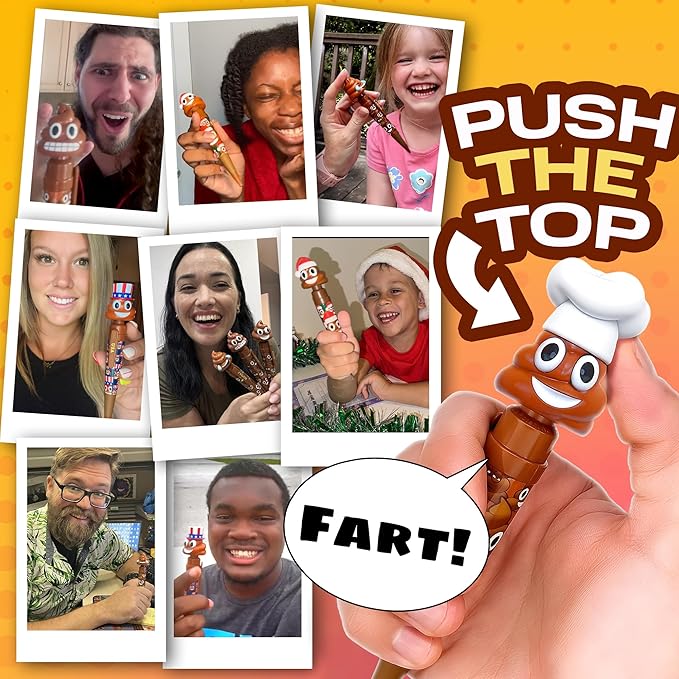 Farting Poop Pen with Multiple Funny Sounds - Perfect Halloween Games & Novelty Gift for Teens, Kids & Boys - Pen & Prank Toy for Halloween Parties, Games & Family Fun All Day (Chef)