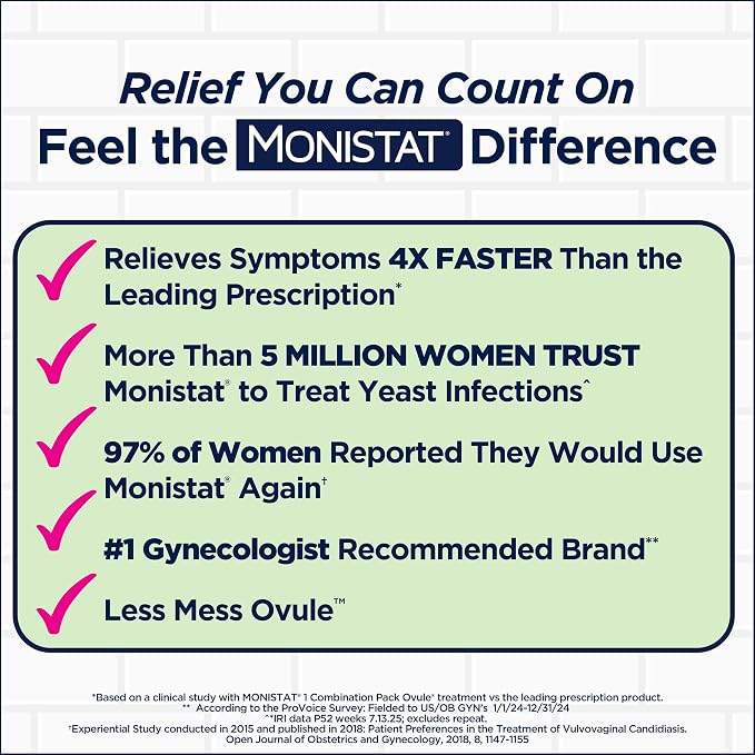 Monistat 3-Day Yeast Infection Treatment for Women, 3 Pre-Filled Miconazole Cream Applicators & External Itch Relief Anti-Itch Cream (9g Tube) Combo Pack, Regular Strength