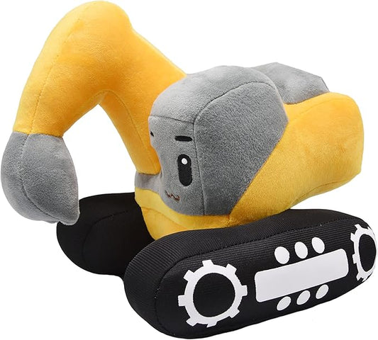 Soft Excavator Stuffed Construction Toy Super Cute Plush Digger Trucks Excellent Gifts for Kids or Birthday Party 11 Inches