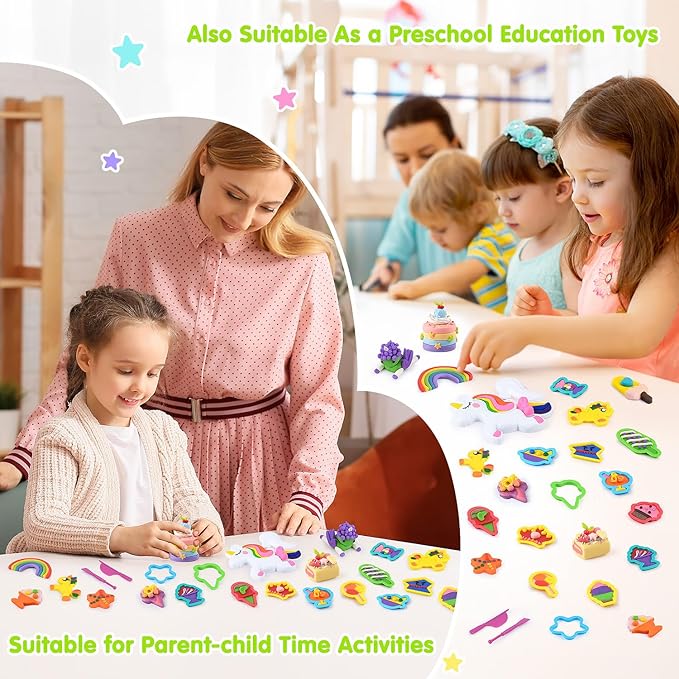 PLAY Color Dough Set for Kids for Grandkids Clay Set for Kids (Unicorn) Safe & Non-Toxic Color Dough Set for Boys Girls