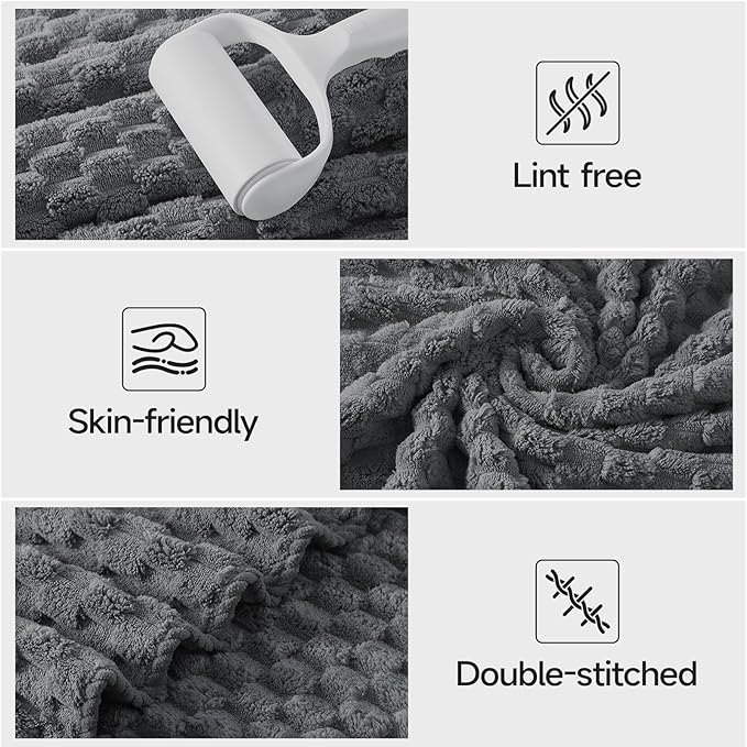 REDKISS Gray Bath Towel Sets XL - 35"x70" Extra Large Bathroom Towels of 6, Super Soft Oversized Bath Sheets for Adults, Microfiber Baths Towels Set, Luxury Shower Towel for Bathroom Hotel