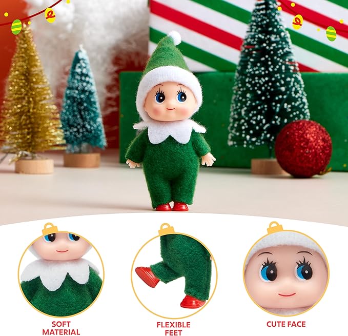 JOYIN 1 Pack Christmas Green Elf Soft Plush Toy for Adults Kids Accessories Party Favors Xmas Party Supplies Christmas Decor, Xmas Gift