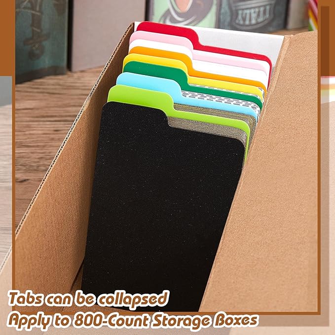 Lewtemi 250 Pcs Card Dividers PP Trading Card Page Dividers Playing Separator for Office and Sports Gathering Storage Supplies, 2.6 x 3.8 Inch, 10 Colors (Multicolor)