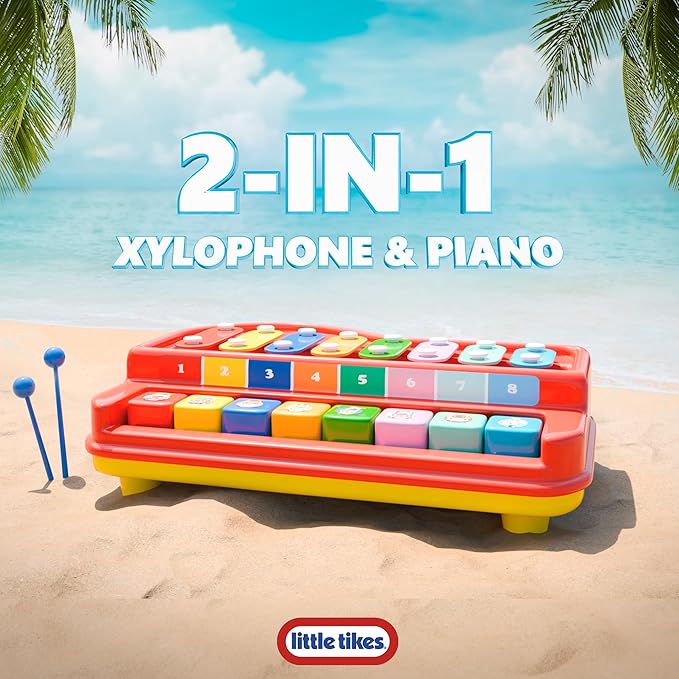 Lollipop Cozy Cup Xylophone and Piano 2 in 1 - Music Toy for Toddlers with Real Songs