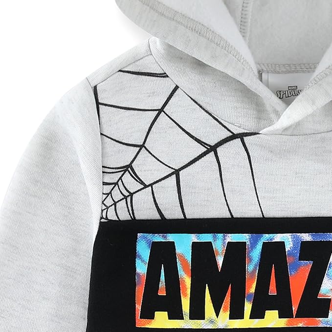 Marvel Spider-Man Boys Hoodie and Pants Set for Toddlers and Big Kids