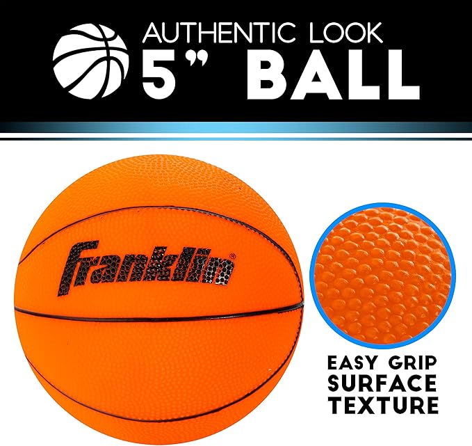 Franklin Sports Mini Basketball Hoops-Indoor Over The Door Mini Hoop+Basketball Sets-Perfect Accessory for Bedroom+Office