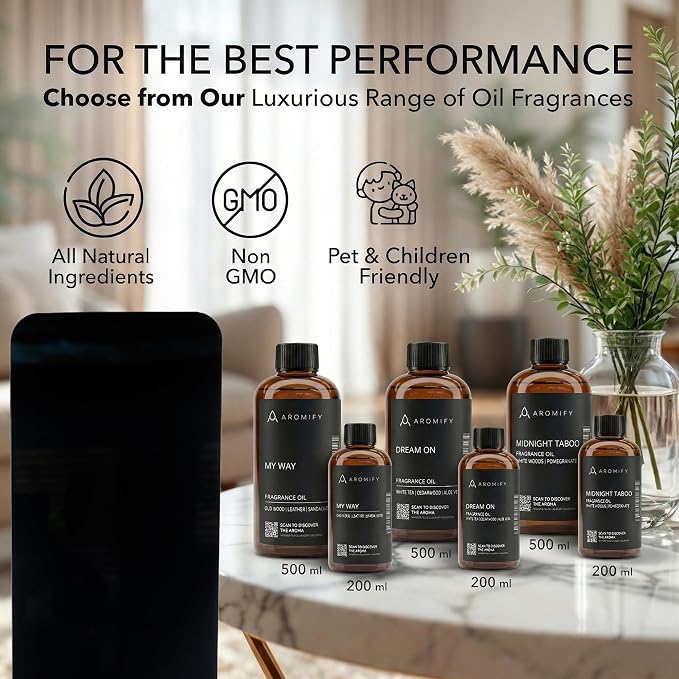 Tower Waterless Diffuser, 3500 Sq Ft Coverage, Essential Oil Diffuser with Bluetooth & App Control, Quiet & Silent Operation, Cold Air Aromatherapy Scent Diffuser for Home, Office & Spa