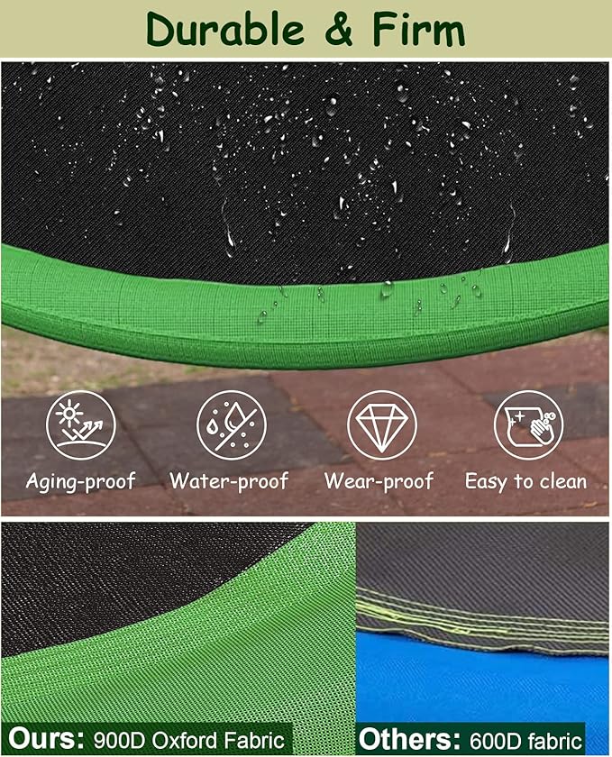 24 Inch Saucer Tree Swing Set for Kids & Adults, Adjustable Swing Sets for Backyard or Outdoor Playground, Green & Black, 1 Pack