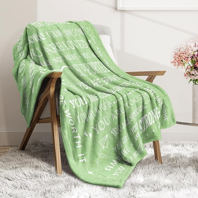 Get Well Soon Gifts for Women- Inspirational Gifts Blanket | Thinking of You Gift for Friend Sister Coworker, Feel Better After Surgery Present for Sick Women, 60'' x 50''