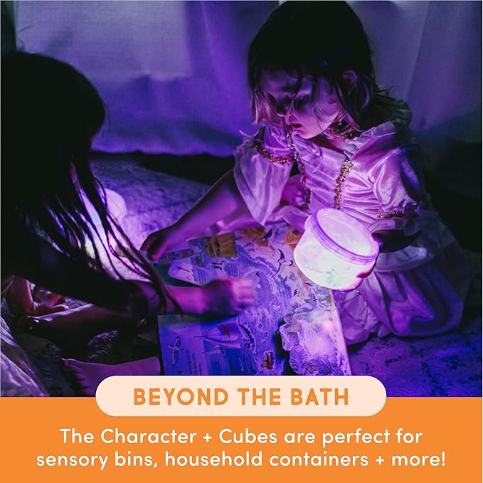 Glo Pals x Sesame Street Water-Activated Light-Up Cubes for Sensory Play (Abby Cadabby - Cubes with Character) - Valentine Day Gift