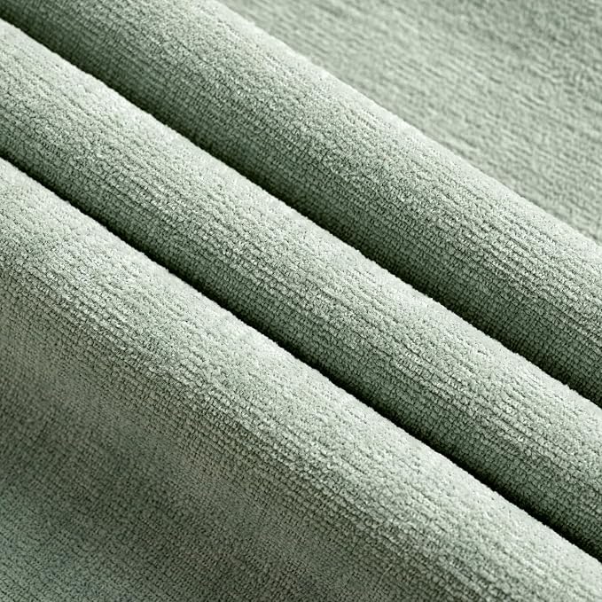 MIULEE Greyish Green Chenille Couch Throw Pillow Covers, 18x18 | Set of 2, Soft Modern Farmhouse Style, Decorative Pillowcases for Sofa Living Room Bed, Home Decor