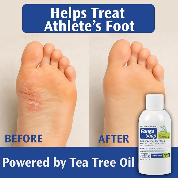 Pedifix FungaSoap Tea Tree Oil Foot & Body Wash, Travel Size, 2 oz