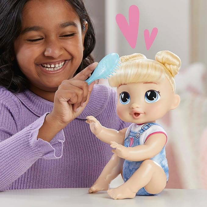Baby Alive Crawl 'n Play Harper Hugs Electronic Crawling Baby Doll Set, Blonde Hair, Kids Toys for Girls & Boys 3 Years & Up, 10.75 Inches