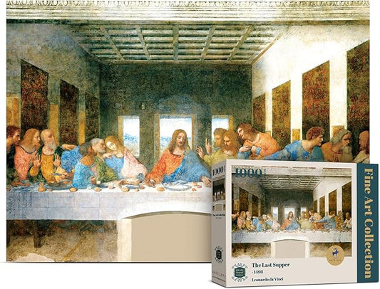 Antelope - Last Supper Puzzle Mural Leonardo da Vinci Officially Licensed - 1000 Pieces High Resolution, Matte Finish, Smooth Edging, No Dust Classic Artistic Puzzle
