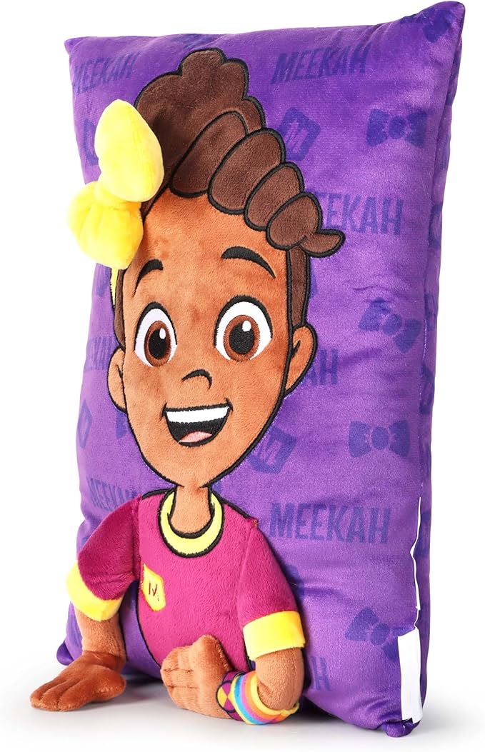 Jay Franco Snuggle Pillow – 15 Inch Kids Ultra-Soft Stuffed Plushie & Cozy Throw Pillow, Official Licensed Character Cushion, Purple - Meekah