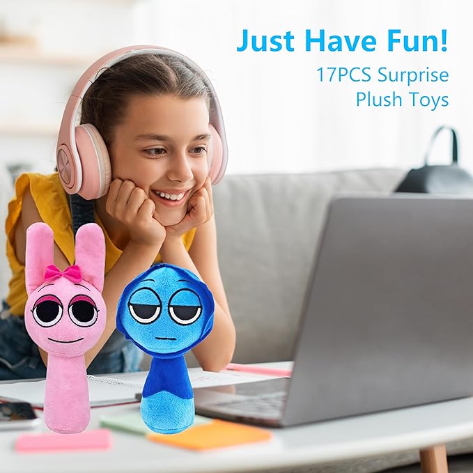 Sprunky Game Plush,Sprunky Plushies Cute Stuffed Animals Pillow Plush Figure Toys Doll Fun Gifts for Kids Adult Playtime 17 Pcs