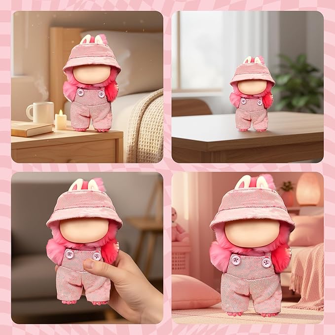 Clothes Fit for 17CM Doll, Fashion Doll Clothes Outfit Set Cute Theme Designer Toys Dress Accessories for Collector Fans Display (VV Pink Denim)