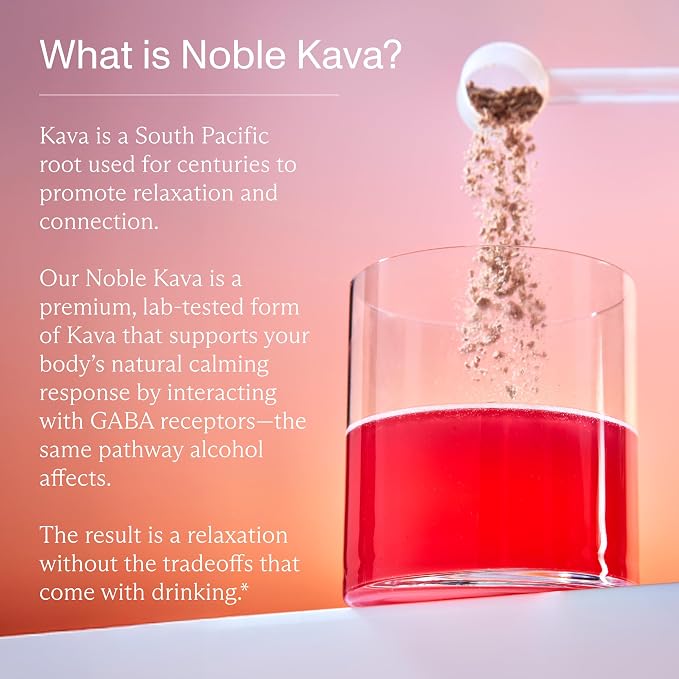 FOCL Instant Kava Drink Mix - Refreshing Non-Alcoholic Calming Powdered Drink with Kava Extract, Lion’s Mane, Ashwagandha, L-Theanine - Sugar Free, Non-GMO - Mixed Berry Flavor -30 Servings