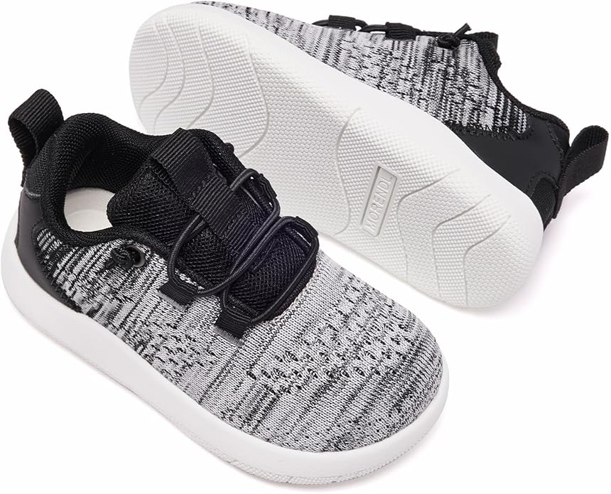 MORENDL Wide Toddler Shoes Baby Walking Shoes Girls Boys Zero Drop Minimalist Sneakers Slip On Tennis Shoe Breathable Naturally Flexible