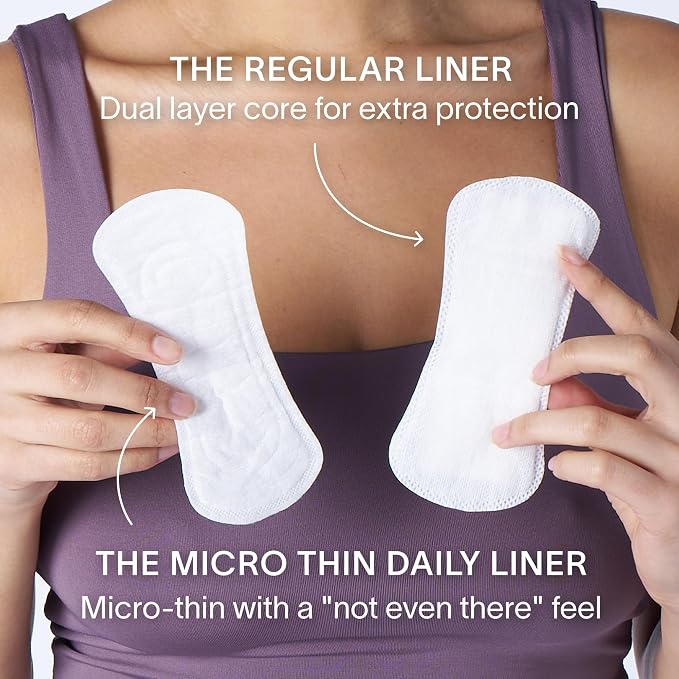 Cora 100% Organic Cotton Topsheet Period Liners (118 Micro Thin Liners)