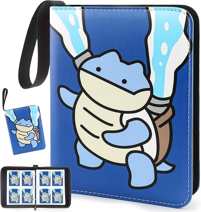 Collectible Trading Card Albums, 400 Card Holders with 50 Removable Sleeves, Portable 4 Pockets Collectible Trading Card Binder, PU Card Collection Binder for MTG, TCG, Sport Card, Game Cards