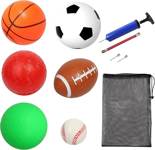 GSE Games & Sports Expert 5"/7"/8.5"/10" Inflatable Playground Ball, Kickball, Bouncy Dodge Ball, Handball for Kid/Adult, Perfect for Recess Ball Games, Gym, Yoga Exercises, Schools Sports Activities