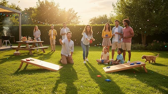 Cornhole Board Set&Toy Corn Hole Game Set for Adults/Kids