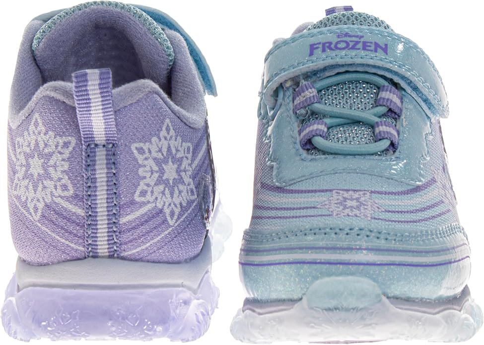 Girls Character Shoes Light Up Shoes LED Athletic Shoes for Girls Disney Princess Moana Little Mermaid Stitch Minnie Frozen Paw Patrol (Sizes: 5-10 Toddlers / 11-12 Little Kid)