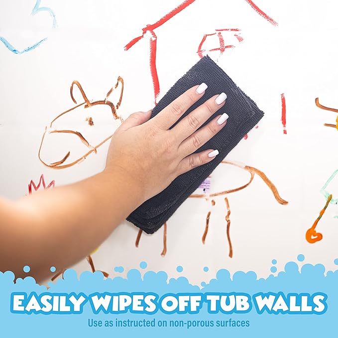Tub Works® Bath Paint Sticks™ Bath Toy, 12 Count | Nontoxic, Washable Bathtub Paint for Kids & Toddlers | Twistable Sticks Draw Smoothly on Tub Walls | Smooth, Vibrant Alternative to Bath Crayons