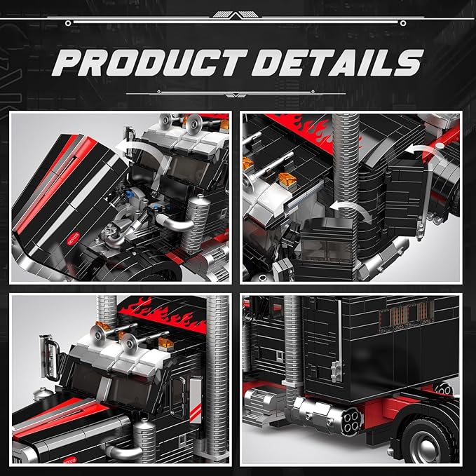 Mould King 10037 Heavy-Duty Tow Truck Building Toy Set, MOC Road Trailers Building Toys, Technology Wreckers Toy for Adult 14+ (1,797 Pieces)
