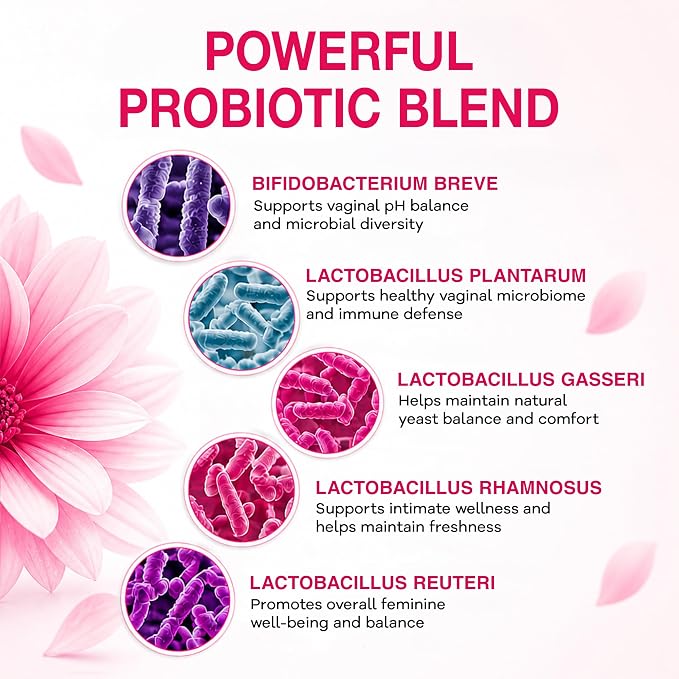 ANGELYCIA Probiotics for Women - Vaginal Probiotic for Vaginal Health and Tightening, Supports Vaginal Probiotics Balance with Natural Ingredients for Optimal Feminine Care