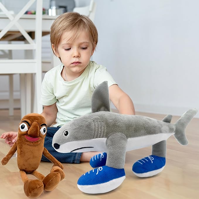 Plushies Set – 13" Tralala & 16" Tung Soft Stuffed Animal Pillows for Fans, Perfect for Kids' Bedroom Decor, Birthday for Boys & Girls Cute Halloween Plush Toy (Style 2+Tung)
