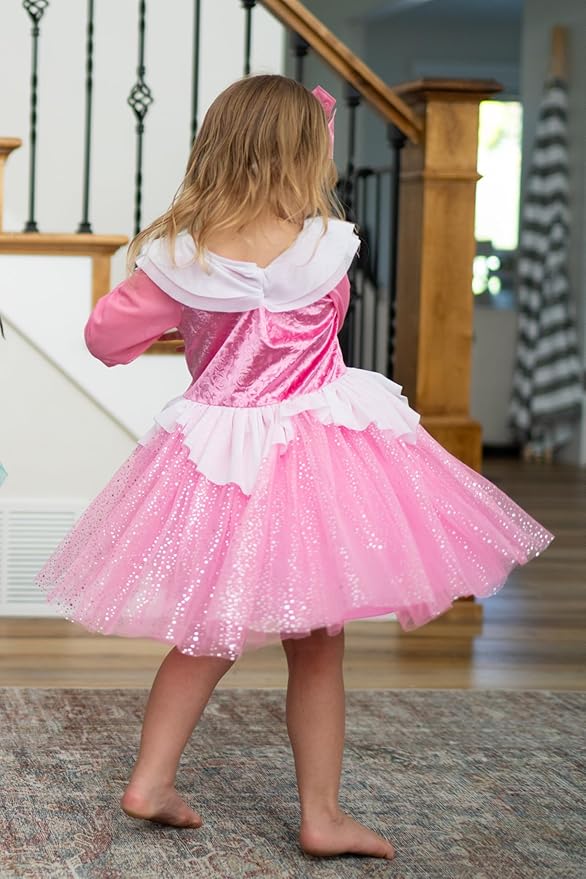 Little Adventures Sleeping Beauty Party Dress Up Costume - Machine Washable Child Pretend Play Party Dress