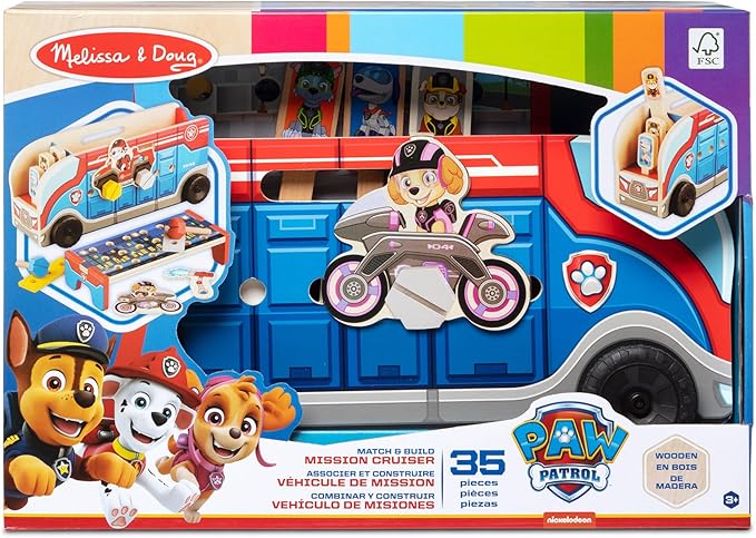 Melissa & Doug PAW Patrol Match & Build Mission Cruiser - FSC Certified