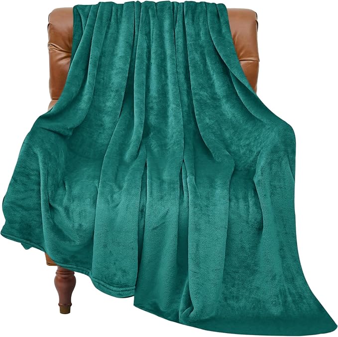 BEDELITE Fleece Blanket Soft Plush Twin Size Blanket Emerald Green 60"x80" | Ultra Soft Fleece, Plush Microfiber, Lightweight Warmth, All Season Comfort, Fade Resistant, Machine Washable, Couch Sofa Bed