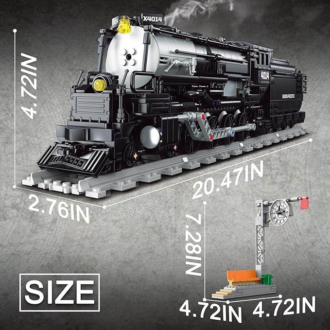 City Train Building Set Compatible with Lego for Adults,Stem Train Building Toy Sets for Boys and Girls 8-14 Years Christmas,Birthday Gifts 1246 PCS