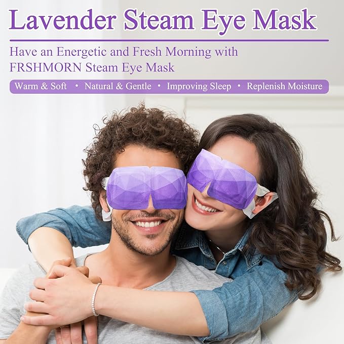 16Packs Steam Eye Mask, Heated Eye Mask for Sleeping, Warm Compress for Eyes, Self Heating Disposal Steam Mask for Home Sleep, Office, Spa, Travel Essentials Mothers Day Gifts (Lavender)