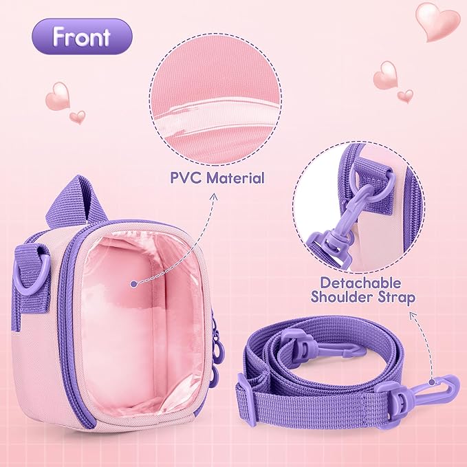 Carrying Case Compatible with Bitzee Interactive Toy Digital Pet, Portable Bag with Shoulder Strap for Virtual Electronic Pet Accessories,Pink (Bag only) Patented Design
