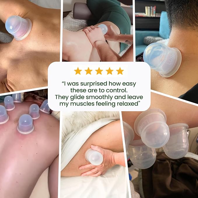 Silicone Cupping Therapy Set Beginner Massage Cupping Cups for Cupping Therapy Cup Kit for Massage, Myofascial Release, Cellulite Reduction