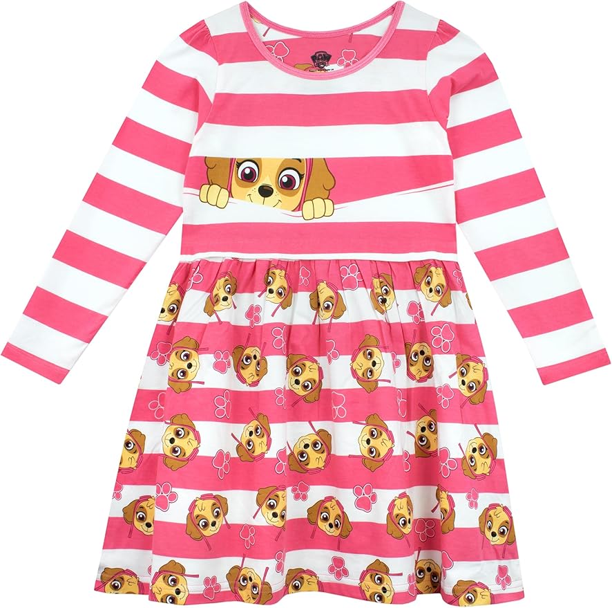 Paw Patrol Dress | Soft Cotton Girls Summer Dress | Skye Dresses