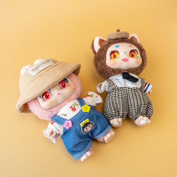 CALEMBOU Plush Doll Clothes, 6.7 Inches Cute Couple Dress Set Doll Clothes for Plush Doll, Kawaii Doll Accessories Toys Gifts for Girls(Only Clothes)