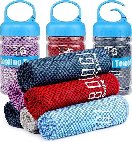 BOGI Cooling Towels for Neck and Face, Soft Breathable Cool Towel for Instant Cooling Stay Cool for Yoga, Sport, Gym, Camping, Running & More Activities