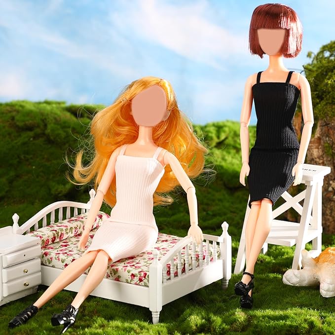 UPINS 8 Pcs Doll Clothes Girls Doll Accessories for 11.5 Inch Doll Include Summer Dress Shoes Regular Outfit Doll Clothing Girl Birthday Gift